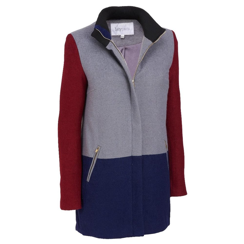 NWT Lucy Paris Color Block Coat